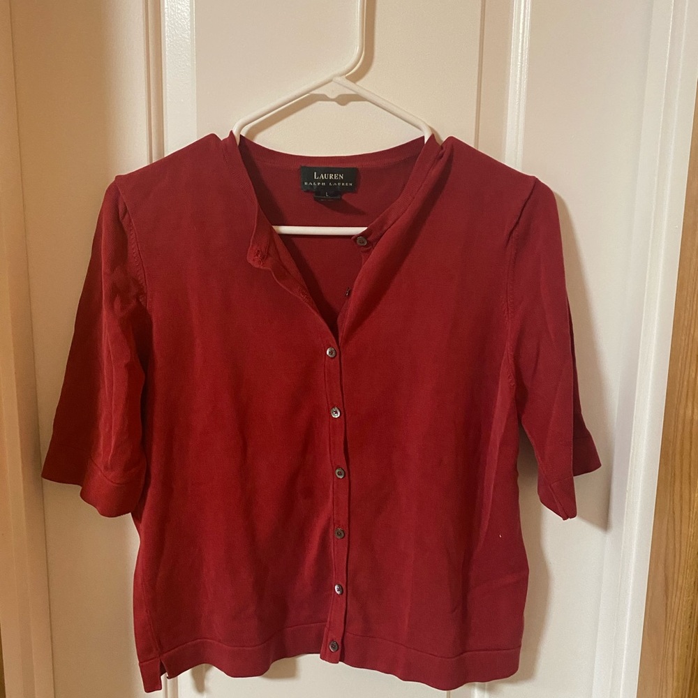 Ralph Lauren Red Cardigan